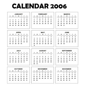 CALENDAR 2006